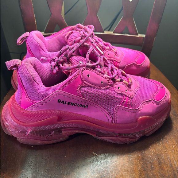 Balenciaga Triple S - Triple Neon Pink Mens - Picture 1 of 9